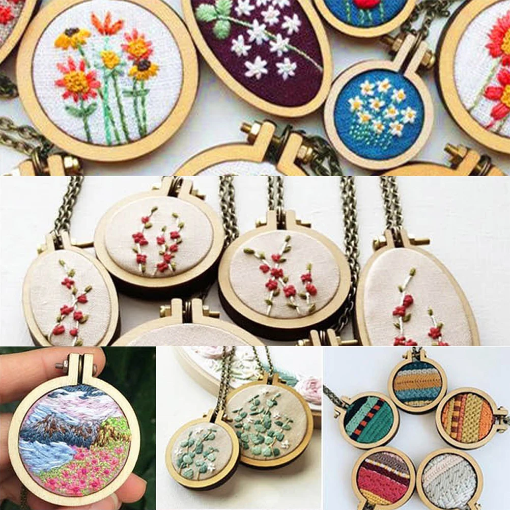 15pcs Mini Embroidery Hoops Wooden Cross Stitch Fixing Frames Necklace Decoration Craft Supplies Sewing Accessories
15pcs Mini Embroidery Hoops Wooden Cross Stitch Fixing Frames Necklace Decoration Craft Supplies Sewing Accessories