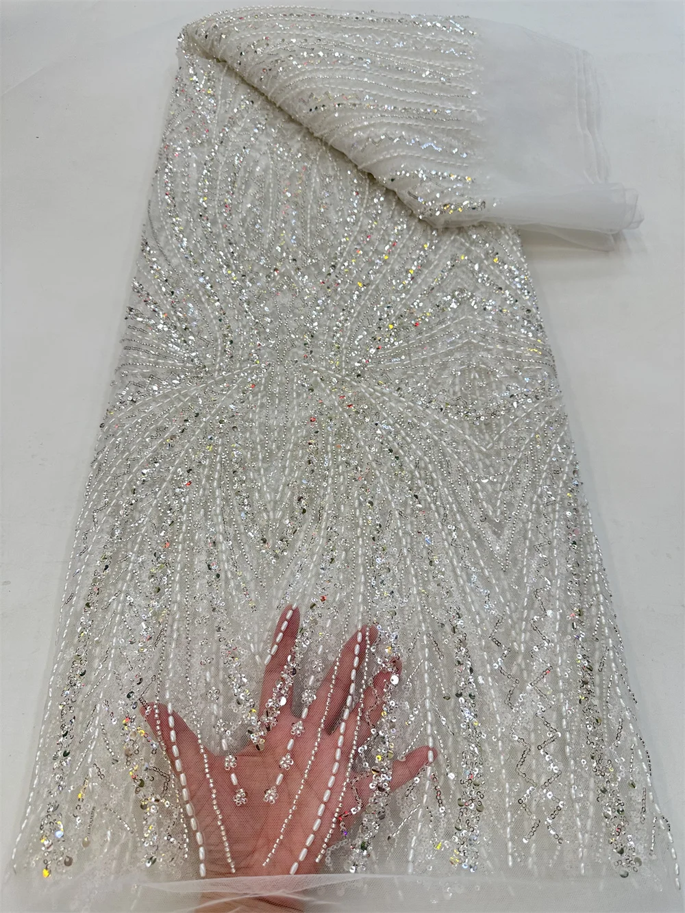 African Groom Lace Fabric 2024 High Quality French Nigerian Sequins Embroidery Beads Tulle Lace Fabrics For Wedding Dress Sewing
African Groom Lace Fabric 2024 High Quality French Nigerian Sequins Embroidery Beads Tulle Lace Fabrics For Wedding Dress Sewing