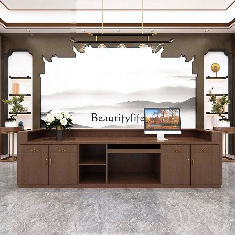 yj19 New Chinese Style Retro Beauty Salon Cashier Desk Company Health Club Reception Counter Light Luxury Tea House
yj19 New Chinese Style Retro Beauty Salon Cashier Desk Company Health Club Reception Counter Light Luxury Tea House