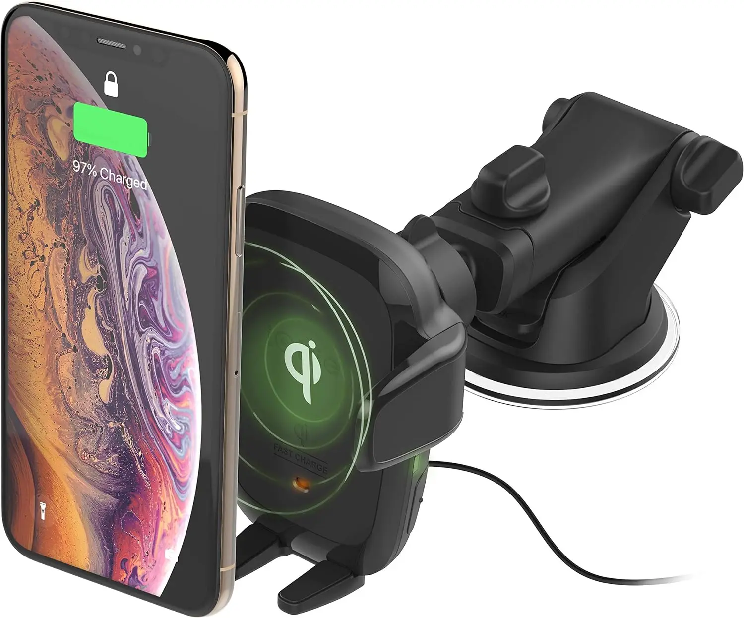 iOttie Auto Sense Qi Wireless Car Charger - Automatic Clamping Dashboard Phone Mount with Wireless Charging for Smartphones.
iOttie Auto Sense Qi Wireless Car Charger - Automatic Clamping Dashboard Phone Mount with Wireless Charging for Smartphones.
