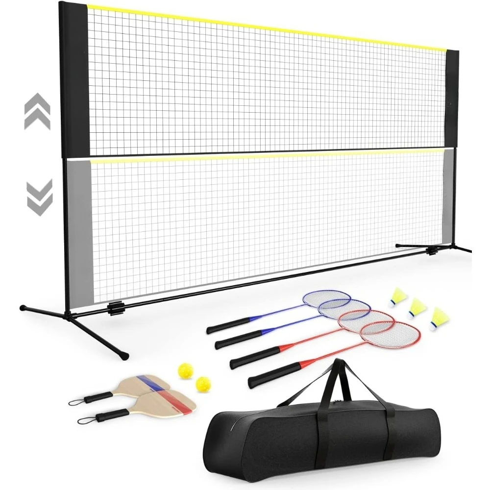Sports All-in-One Pickleball & Badminton Set - Portable, Adjustable Net with Paddles & Rackets
Sports All-in-One Pickleball & Badminton Set - Portable, Adjustable Net with Paddles & Rackets