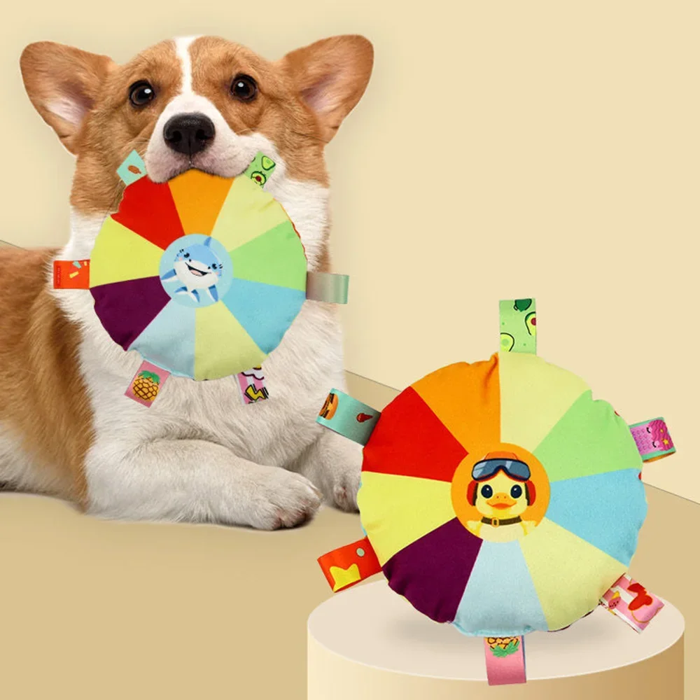 Pet Dog Flying Disc Toy Plush Sound Flying Disk Toy Wear-resistant Bite-resistant Dog Cat Interactive Toys Pet Training Supplies
Pet Dog Flying Disc Toy Plush Sound Flying Disk Toy Wear-resistant Bite-resistant Dog Cat Interactive Toys Pet Training Supplies
