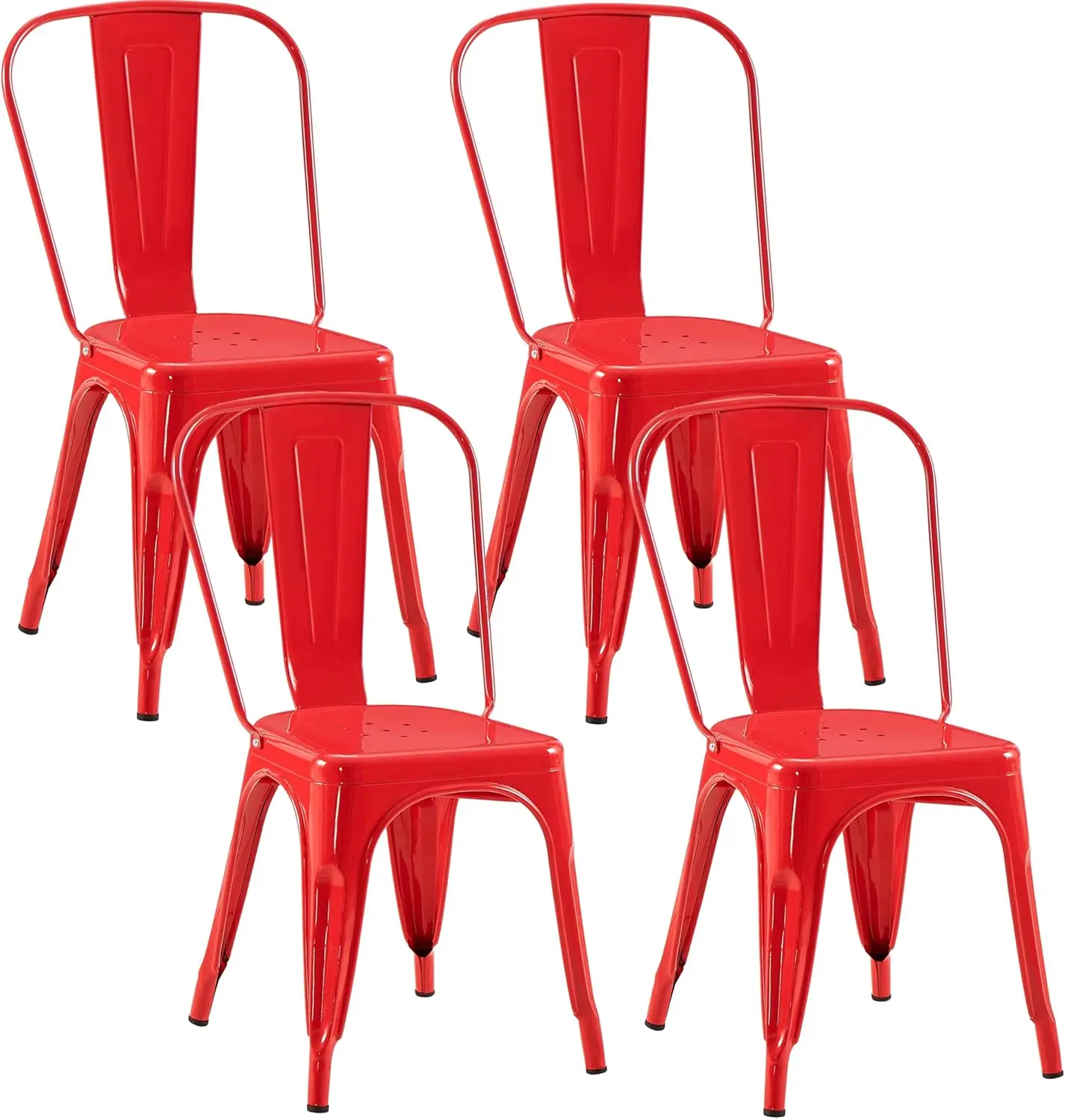 Metal Dining Chairs Set of 4, Stackable Tolix-Style Chairs with Back,Designed for Everyday Indoor Dining,Kitchen
Metal Dining Chairs Set of 4, Stackable Tolix-Style Chairs with Back,Designed for Everyday Indoor Dining,Kitchen