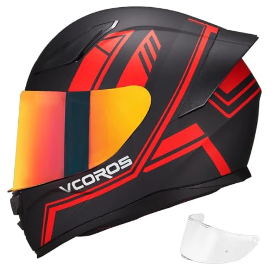 Motorcycle Full Face Helmet for Unisex-Adults, polycarbonate shell, matte black, ECE/DOT certified, aerodynamic design, ventila
Motorcycle Full Face Helmet for Unisex-Adults, polycarbonate shell, matte black, ECE/DOT certified, aerodynamic design, ventila