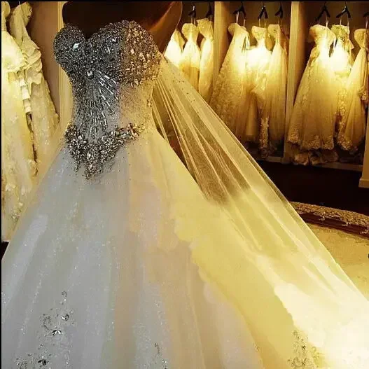 Customized Crystals Beading Ballgown Wedding Dresses Vestido De Novia Boda Elegante Lace Appliques Plus Size Bridal Gowns
Customized Crystals Beading Ballgown Wedding Dresses Vestido De Novia Boda Elegante Lace Appliques Plus Size Bridal Gowns