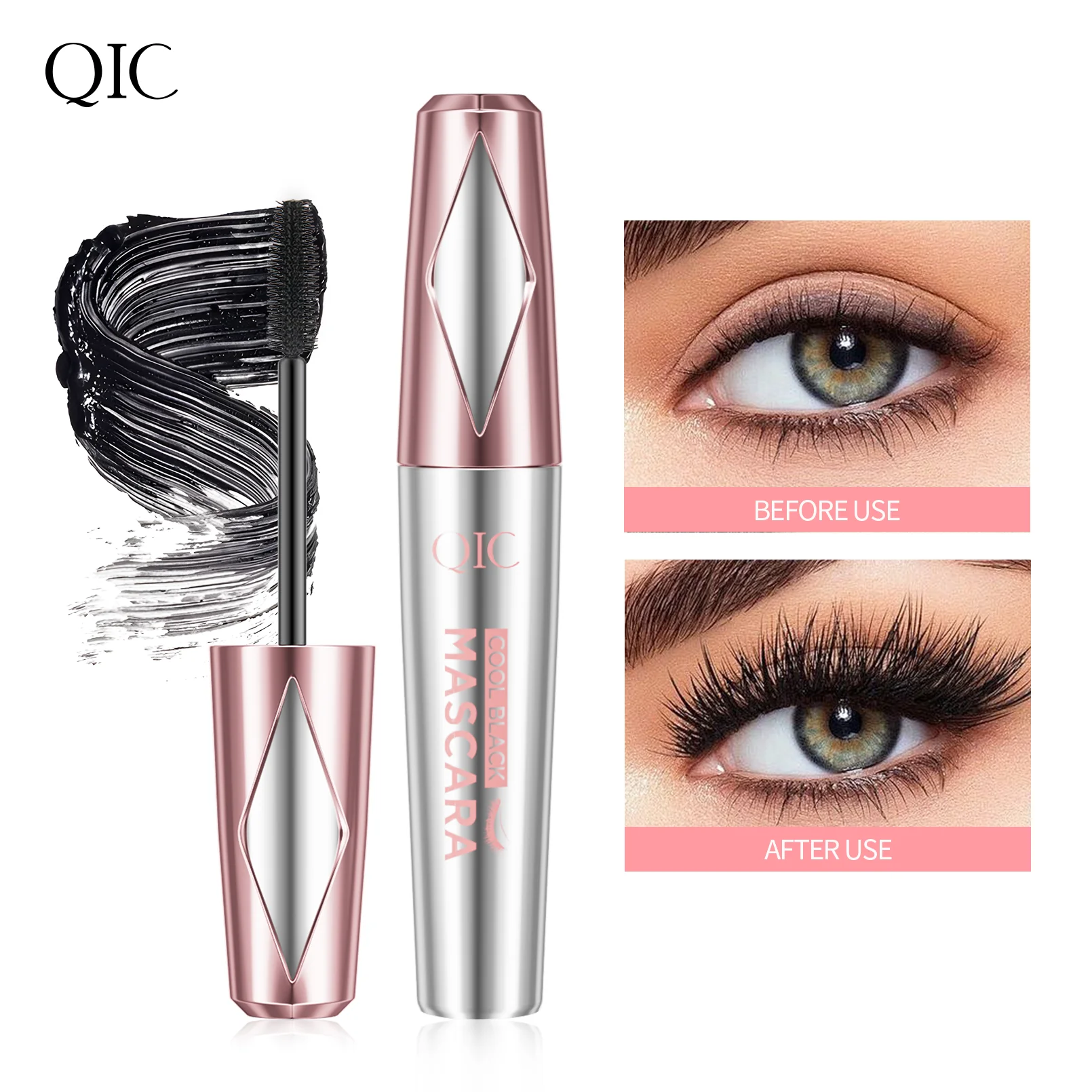 Cool Black Volumizing Mascara | Water & Sweat Proof, Smudge-Proof Lengthening Curling Eyelash Makeup
Cool Black Volumizing Mascara | Water & Sweat Proof, Smudge-Proof Lengthening Curling Eyelash Makeup
