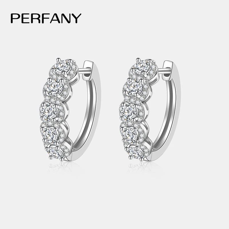 PERFANY All Moissanite Hoop Earring Women's 100% Pure Silver Laboratory Diamond Elegant High Jewelry Party Gift
PERFANY All Moissanite Hoop Earring Women's 100% Pure Silver Laboratory Diamond Elegant High Jewelry Party Gift