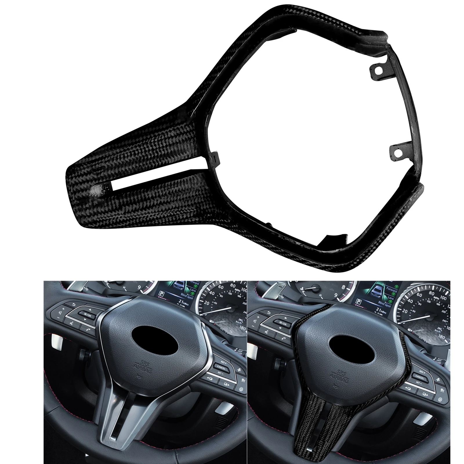 Carbon Fiber Replacement Black/Red Gear Steering Wheel Panel Cover Trim For Infiniti Q50 2018-2023 Q60 2017-2023
Carbon Fiber Replacement Black/Red Gear Steering Wheel Panel Cover Trim For Infiniti Q50 2018-2023 Q60 2017-2023