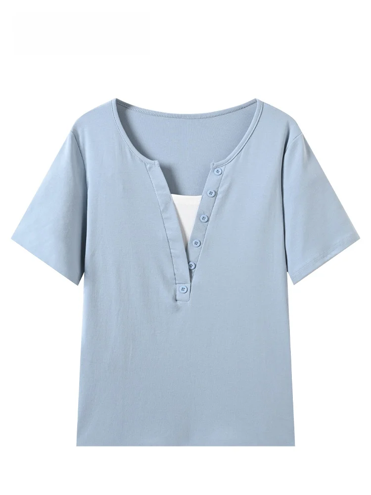 plus Size Short Sleeve T-Shirt Women's Casual Fashionable Versatile Summer New Style Korean Style Cotton Blend Elastic Fiber
plus Size Short Sleeve T-Shirt Women's Casual Fashionable Versatile Summer New Style Korean Style Cotton Blend Elastic Fiber