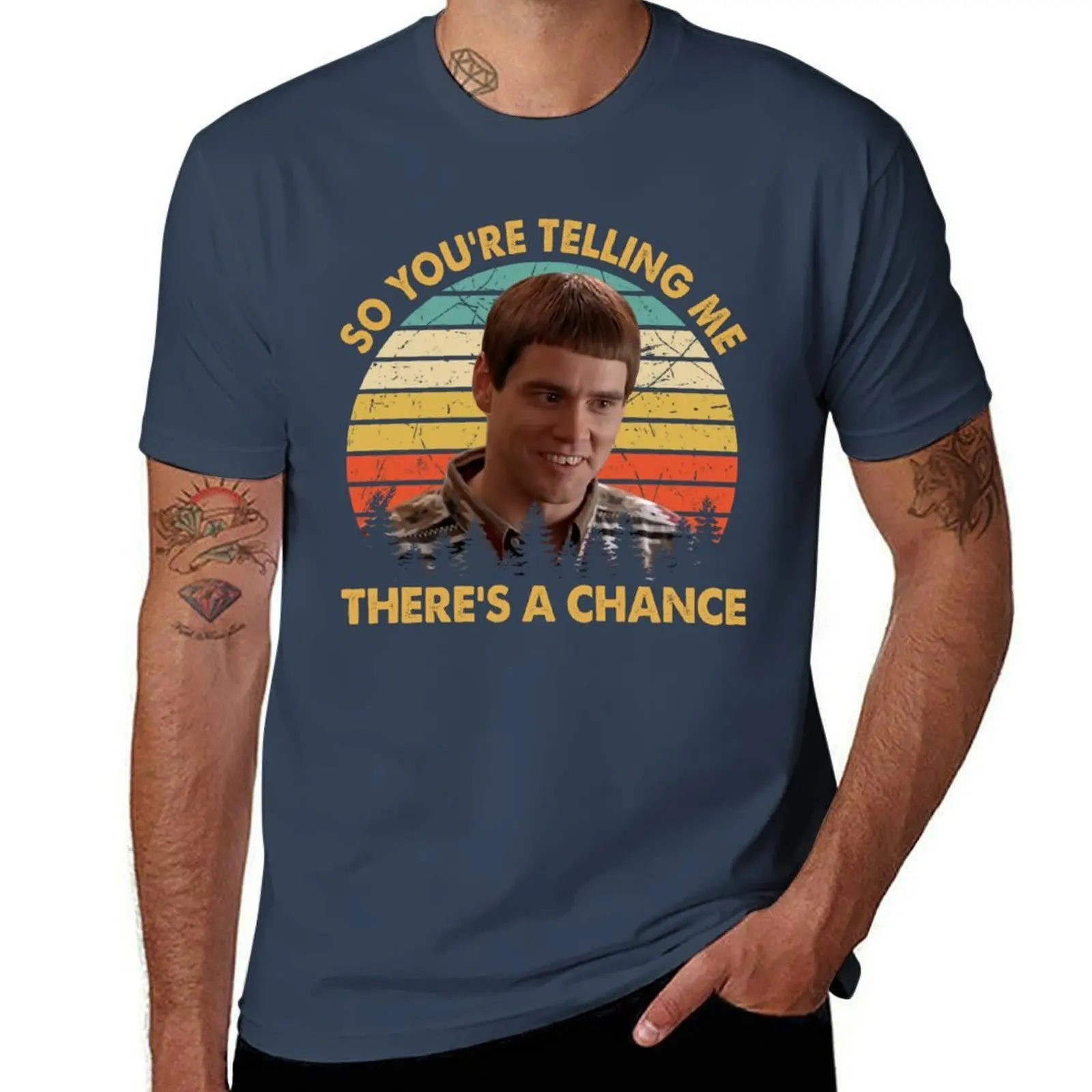 movie There's And Me Dumber Vintage Chance You're Telling Dumb So A T-Shirt Lightweight Basic Short Sleeve Shirt
movie There's And Me Dumber Vintage Chance You're Telling Dumb So A T-Shirt Lightweight Basic Short Sleeve Shirt