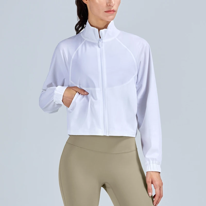 VITALINOVO Women's Athletic Workout Jacket UPF 50+ Long Sleeve Sun Protection Lightweight Shirts Zip Up Cropped Jackets Running 
VITALINOVO Women's Athletic Workout Jacket UPF 50+ Long Sleeve Sun Protection Lightweight Shirts Zip Up Cropped Jackets Running
