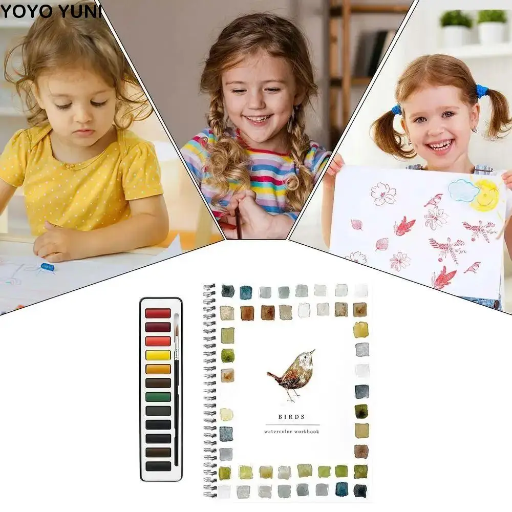 Beginner-Friendly Watercolor Workbooks Art Crafts with Paint Brush 12 Colors Watercolor Paint Set Painting Novelty 
Beginner-Friendly Watercolor Workbooks Art Crafts with Paint Brush 12 Colors Watercolor Paint Set Painting Novelty