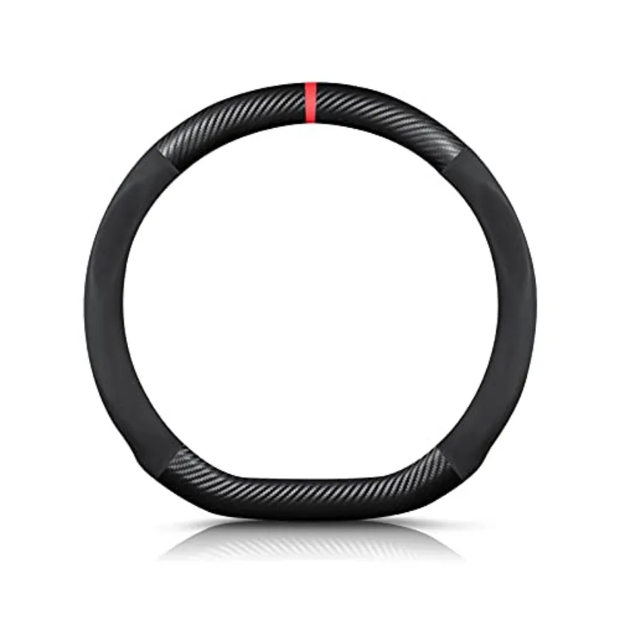 D-Shaped Carbon Fiber and Microfiber PU Leather Steering Wheel Cover Anti-Slip Car Steering Wheel Protector Breathable Sweat Ab
D-Shaped Carbon Fiber and Microfiber PU Leather Steering Wheel Cover Anti-Slip Car Steering Wheel Protector Breathable Sweat Ab