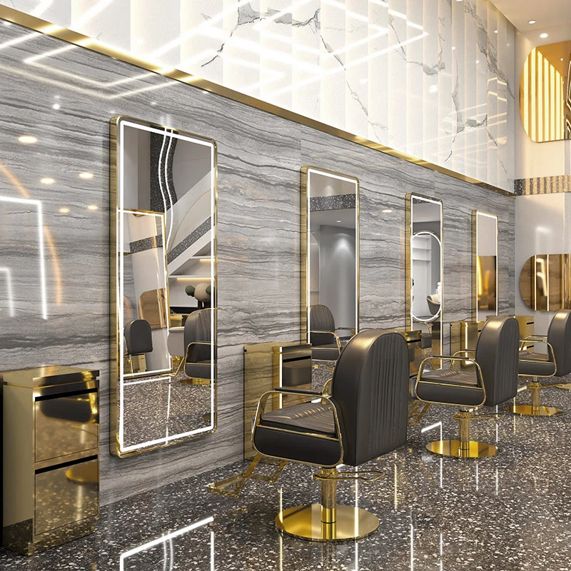 Hairdressing LED Lighted Salon Mirror Use in Beauty Salon Mirror Station
Hairdressing LED Lighted Salon Mirror Use in Beauty Salon Mirror Station