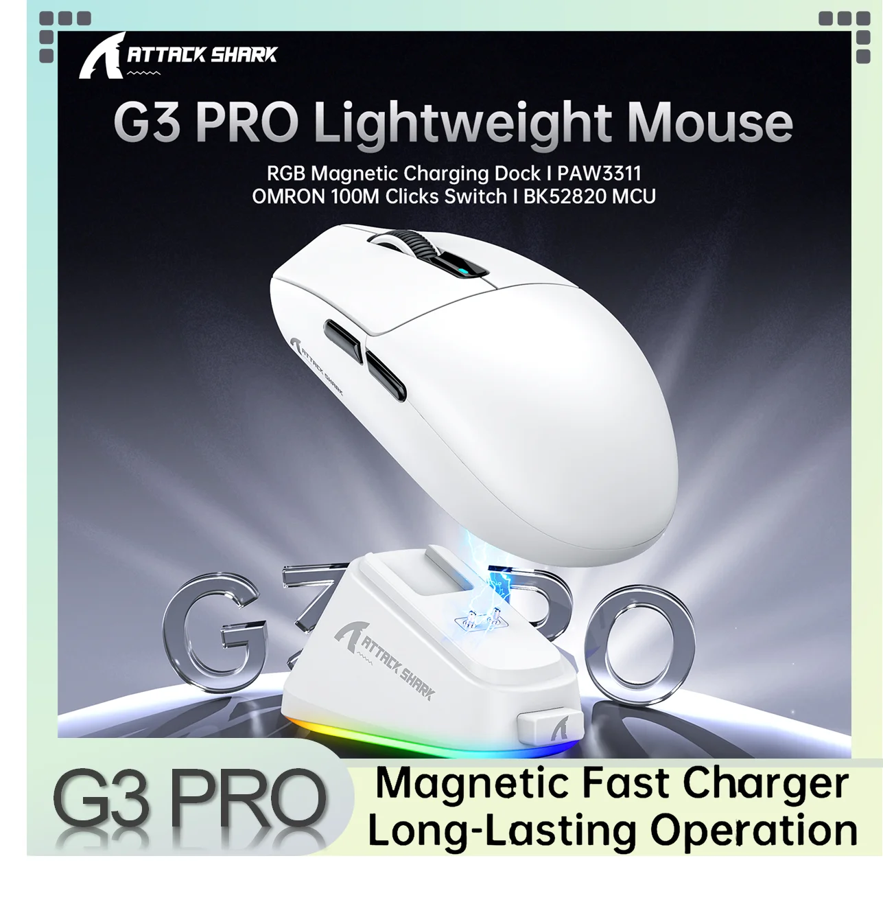 Беспроводная игровая мышь G3 Pro Mode — датчик PAW3311, 2,4G/Bluetooth/проводная, сверхлегкая эргономичная мышь для игр на ПК/ноутбуке
Беспроводная игровая мышь G3 Pro Mode — датчик PAW3311, 2,4G/Bluetooth/проводная, сверхлегкая эргономичная мышь для игр на ПК/ноутбуке