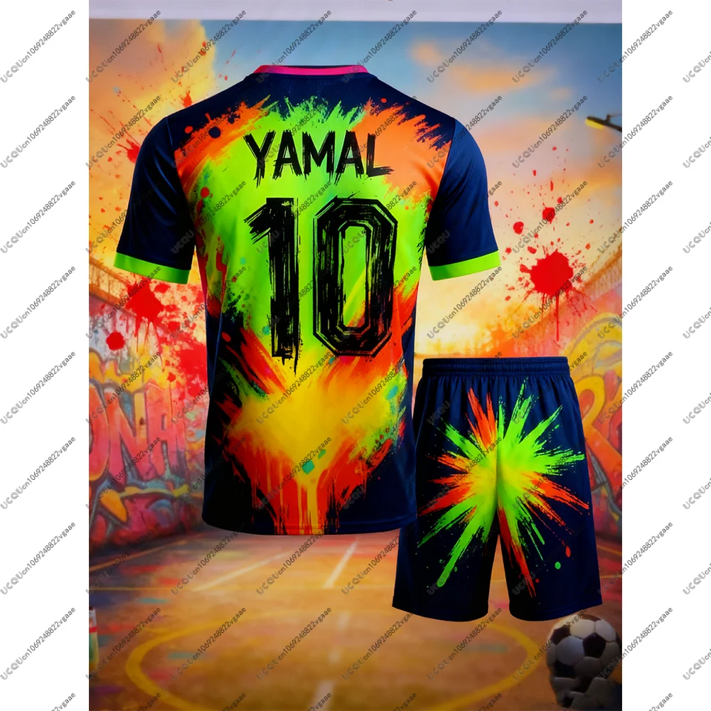 Football Jersey Tee Men Graffiti Gift Soccer Sports Kids Casual Male Boy T Shirt Quick-Drying Top Yamal 10 2pcs Set Shorts Pants
Football Jersey Tee Men Graffiti Gift Soccer Sports Kids Casual Male Boy T Shirt Quick-Drying Top Yamal 10 2pcs Set Shorts Pants