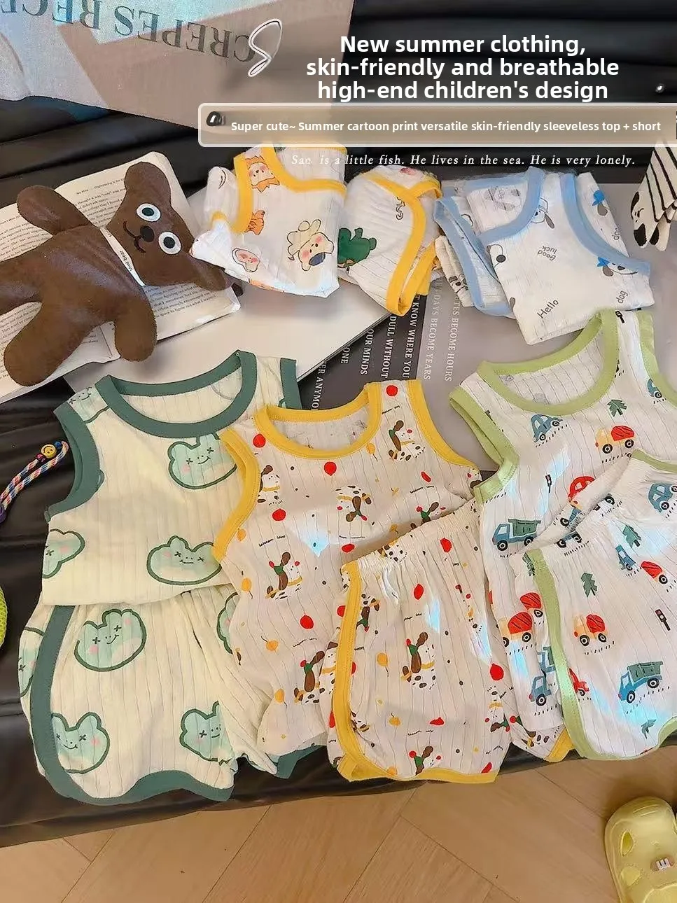 Comfortable Soft Sleeveless Vest Set for Boys And Girls Home Wear Summer New Arrival 2026 Pure E-commerce Cotton Fabric
Comfortable Soft Sleeveless Vest Set for Boys And Girls Home Wear Summer New Arrival 2026 Pure E-commerce Cotton Fabric