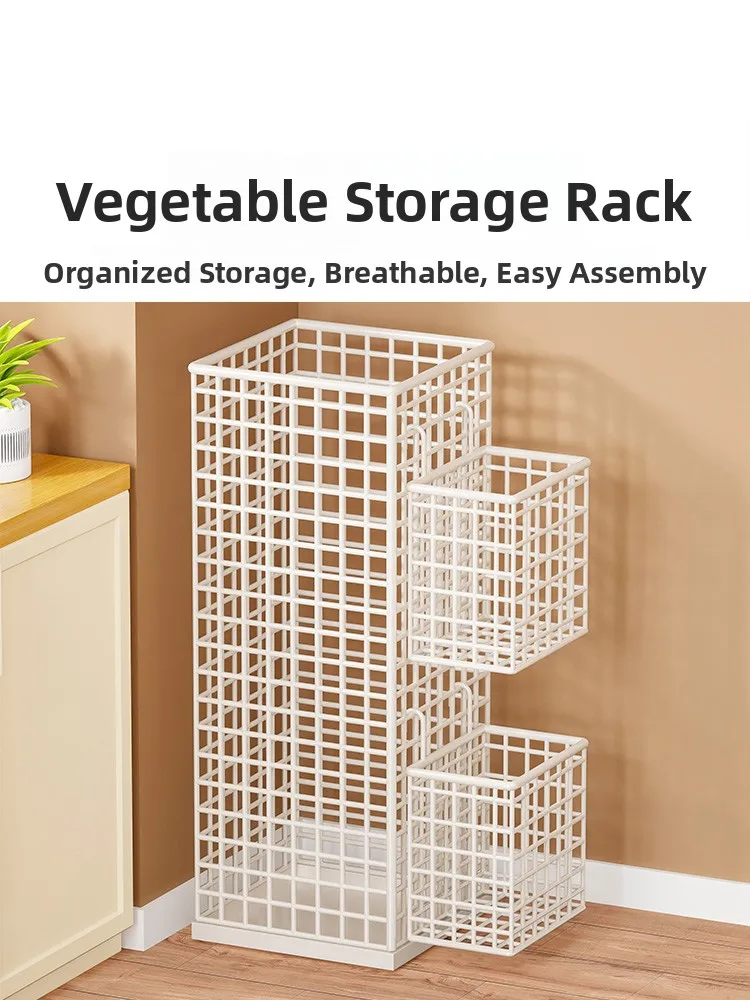 Modern Simplicity Iron Fruit Vegetable Storage Rack Kitchen Balcony Free-Standing Ginger Garlic Onion Storage Wizard
Modern Simplicity Iron Fruit Vegetable Storage Rack Kitchen Balcony Free-Standing Ginger Garlic Onion Storage Wizard