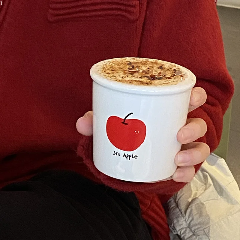 INS Red Apple Coffee Cup Simplified Hand Painted Ceramic Flip Mouth Mug Water Cup Couple Gift 350ml Kitchen Bar Counter Mug
INS Red Apple Coffee Cup Simplified Hand Painted Ceramic Flip Mouth Mug Water Cup Couple Gift 350ml Kitchen Bar Counter Mug