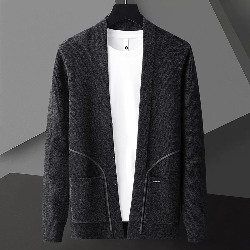 2023 Fall Winter New Men Brand Business Knit Cardigan Men's Clothing Korean High Quality V-neck Sweater Coats Thick Warm Jackets
2023 Fall Winter New Men Brand Business Knit Cardigan Men's Clothing Korean High Quality V-neck Sweater Coats Thick Warm Jackets