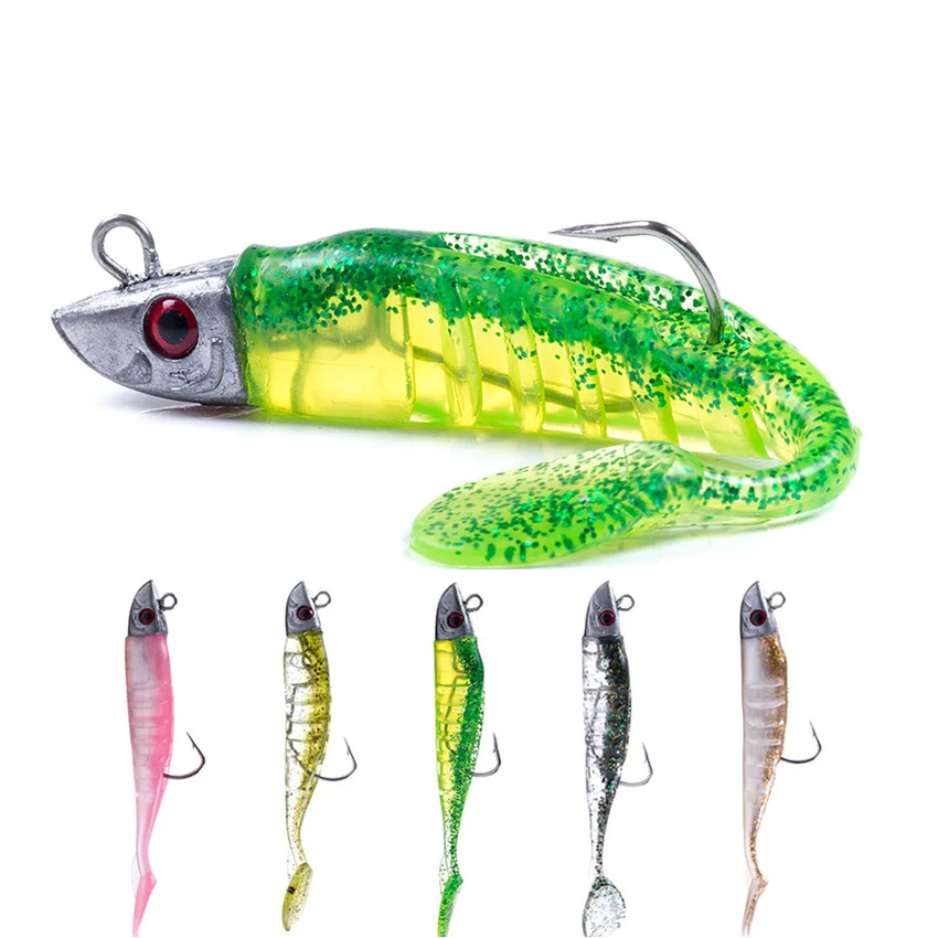 Fishing Bait Tail with Jig Head Soft Swimbait Fishing Lure Soft Lead head hook bag lead Fish 9cm/11cm Lures for Bass Jig
Fishing Bait Tail with Jig Head Soft Swimbait Fishing Lure Soft Lead head hook bag lead Fish 9cm/11cm Lures for Bass Jig