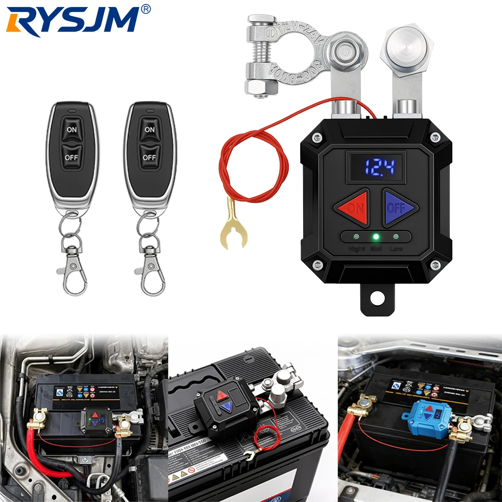 Battery Disconnect Power Switch With 2 Remotes LED Voltage Display 12V 24V Leakage Protection Shut Off Switch For Car Marine
Battery Disconnect Power Switch With 2 Remotes LED Voltage Display 12V 24V Leakage Protection Shut Off Switch For Car Marine