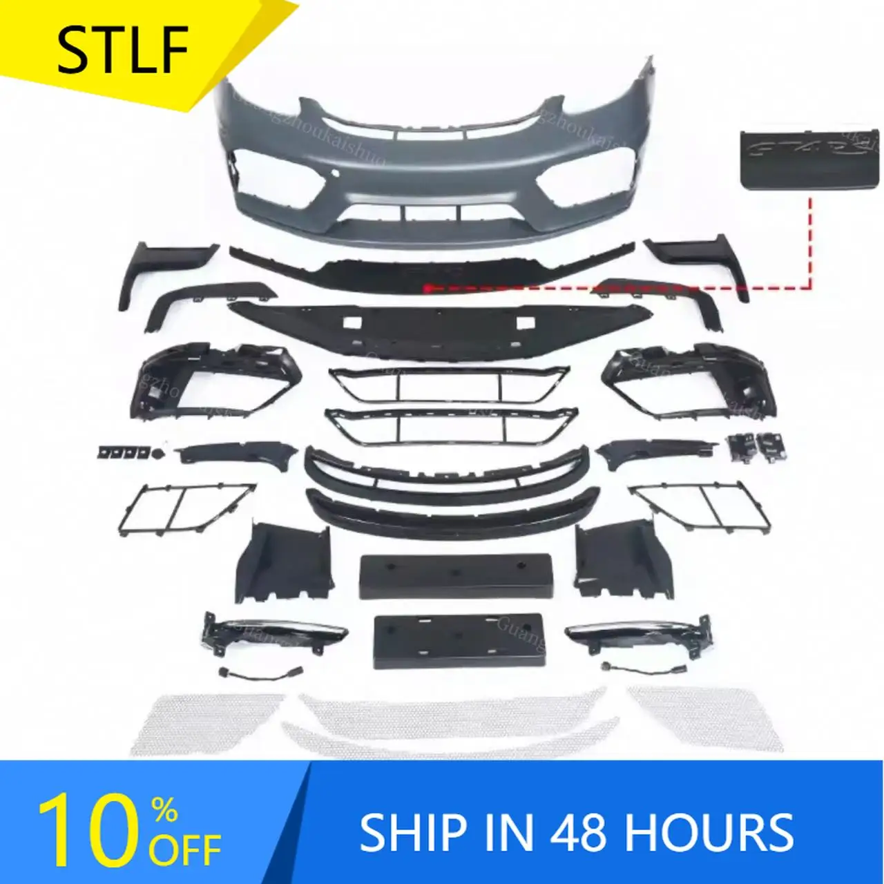 Deren Высокое качество Модернизированный комплект переднего бампера RS из полипропилена, автомобильная решетка для Porsche 987 Boxster Cayman 2006-2012 
Deren Высокое качество Модернизированный комплект переднего бампера RS из полипропилена, автомобильная решетка для Porsche 987 Boxster Cayman 2006-2012