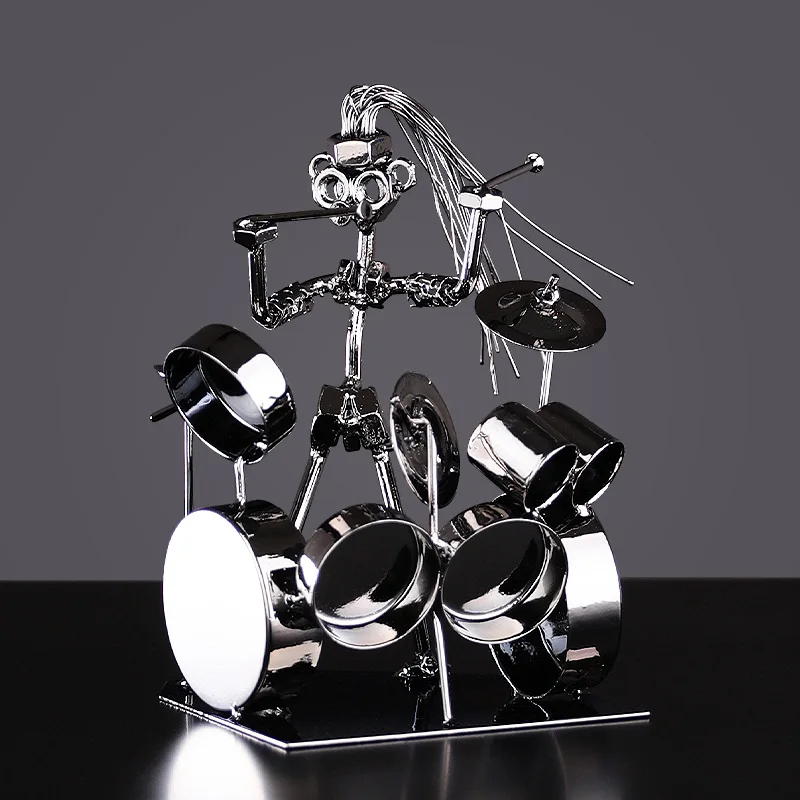 Industrial Metal Tabletop Decor Punk-Style Drum Set Ornament Creative Music-Inspired Entryway Decoration Unique Home Gift
Industrial Metal Tabletop Decor Punk-Style Drum Set Ornament Creative Music-Inspired Entryway Decoration Unique Home Gift
