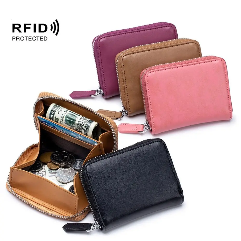 Zipper Card Holder RFID Blocking Money Bag Cowhide Women Wallets Genuine Leather Purses Portable Coin Purse
Zipper Card Holder RFID Blocking Money Bag Cowhide Women Wallets Genuine Leather Purses Portable Coin Purse