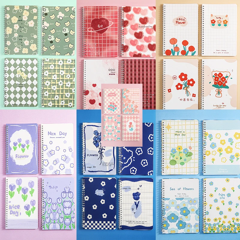 4Pcs Flower A5 Coil Notebook Handbook Sheet Notebook Student Diary Horizontal Line Notepad School Office Supplies Stationery
4Pcs Flower A5 Coil Notebook Handbook Sheet Notebook Student Diary Horizontal Line Notepad School Office Supplies Stationery