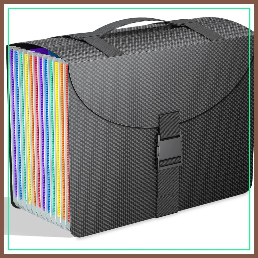 Accordion File Organizer 13 Pocket, Portable Filing Box with Handle, A4/Letter Size, Colored Tabs, Adjustable Support Strap
Accordion File Organizer 13 Pocket, Portable Filing Box with Handle, A4/Letter Size, Colored Tabs, Adjustable Support Strap