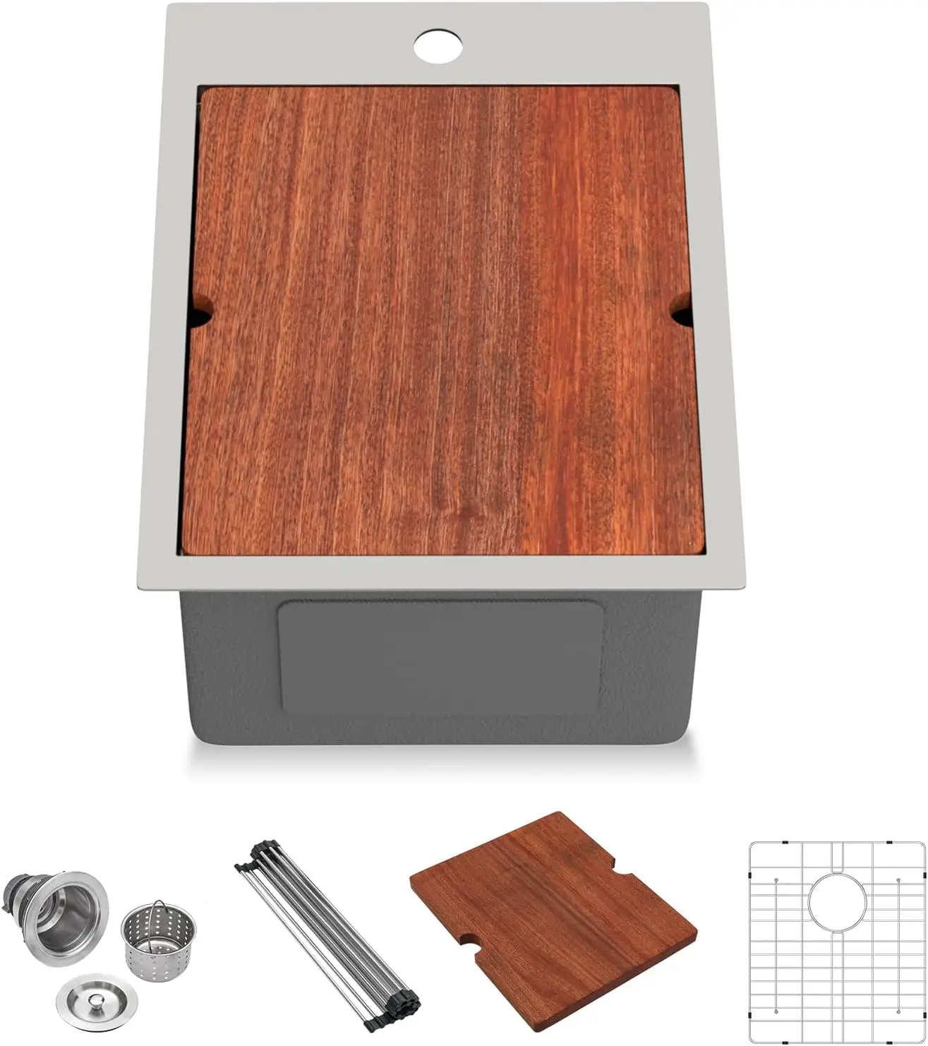 15 Bar Sink Drop In 15 x 20 Inch Topmount Kitchen Sink 16 Gauge Stainless Steel Single Bowl Ledge Workstation RV Bar Prep Sinks
15 Bar Sink Drop In 15 x 20 Inch Topmount Kitchen Sink 16 Gauge Stainless Steel Single Bowl Ledge Workstation RV Bar Prep Sinks