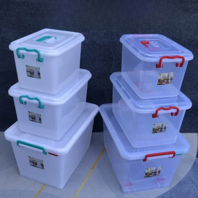 Thickened Plastic Storage Box for Commercial Use Food Storage Box with Cover Transparent with Wheels Extra Large Organizer Bo...
Thickened Plastic Storage Box for Commercial Use Food Storage Box with Cover Transparent with Wheels Extra Large Organizer Bo...