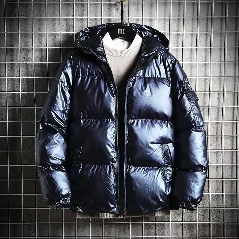 Men's Shiny Cotton-padded Short Hooded Coat Loose-fit Trendy Padded Jacket Stylish Cotton Coat
Men's Shiny Cotton-padded Short Hooded Coat Loose-fit Trendy Padded Jacket Stylish Cotton Coat