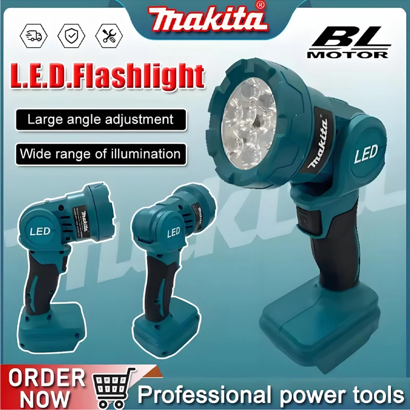 Makita Cordless LED Work Light Rechargeable Flashlight Power Tools Indoor Outdoors Night Searchlight Tool for 18V Battery
Makita Cordless LED Work Light Rechargeable Flashlight Power Tools Indoor Outdoors Night Searchlight Tool for 18V Battery