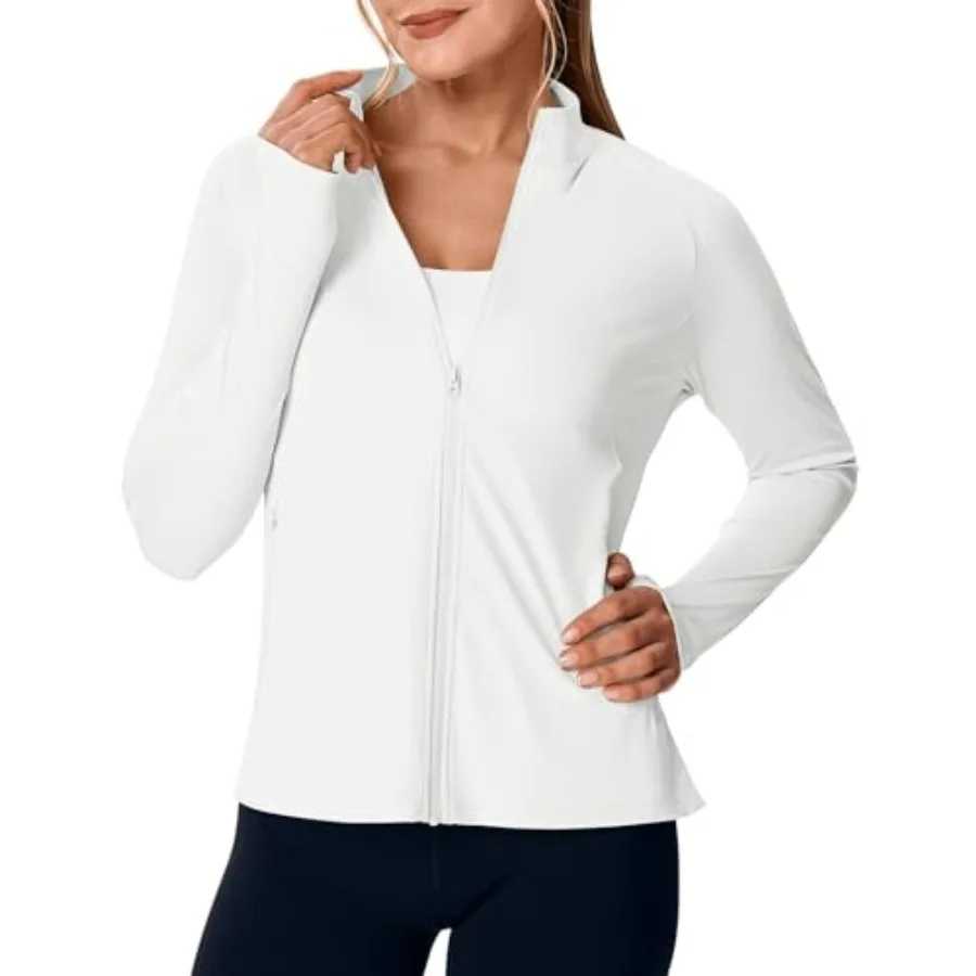 Rdruko Women's UPF 50+ Lightweight Athletic Jackets Sun Protection Full Zip Long Sleeve Packable Workout Shirts Running
Rdruko Women's UPF 50+ Lightweight Athletic Jackets Sun Protection Full Zip Long Sleeve Packable Workout Shirts Running