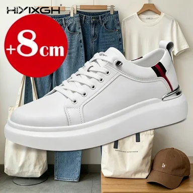 Genuine leather men's height-enhancing shoes men's white sneakers men's elevator height-increasing insoles 6/8 cm sports shoes
Genuine leather men's height-enhancing shoes men's white sneakers men's elevator height-increasing insoles 6/8 cm sports shoes