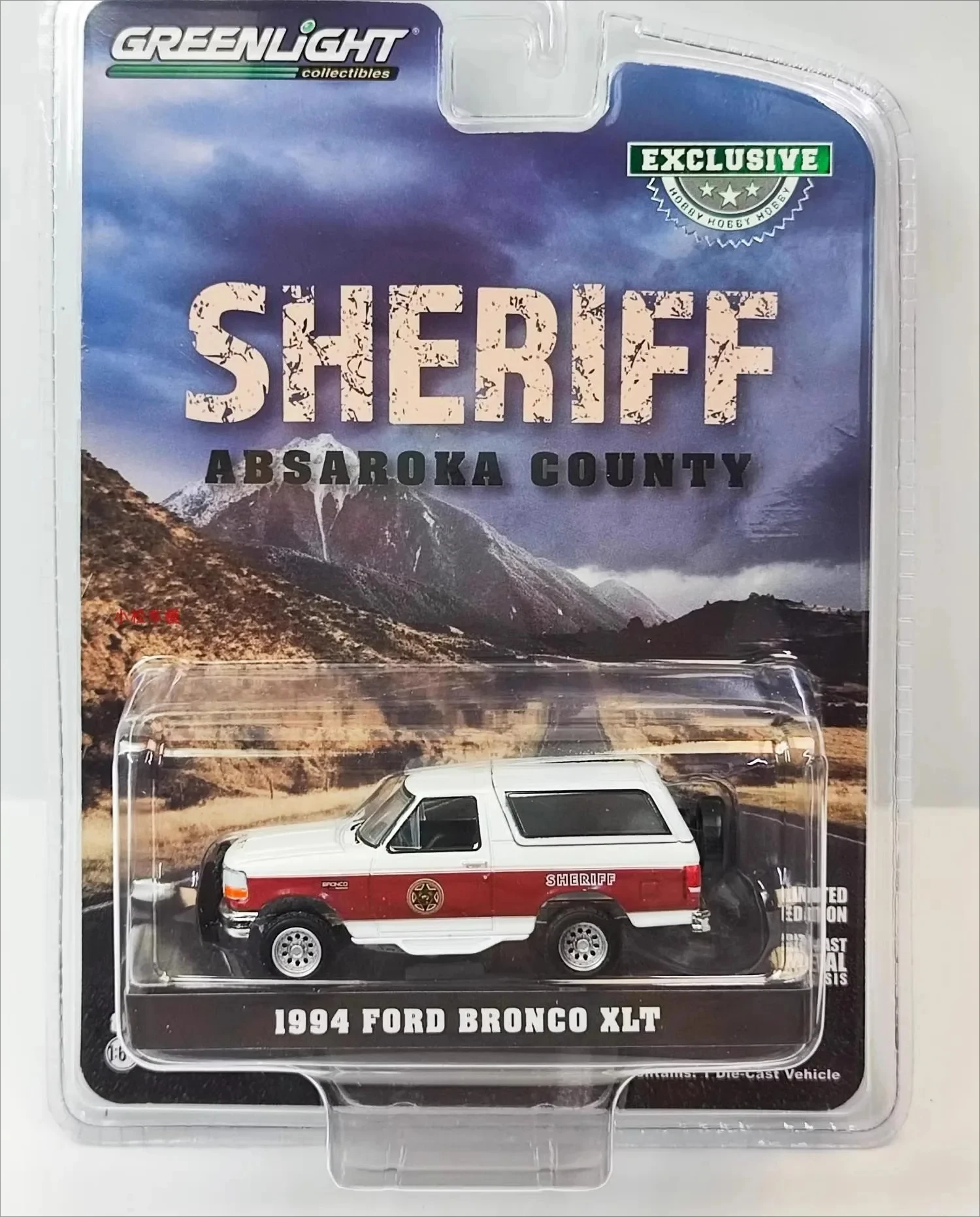GreenLight 1:64 1994 Ford Ford Mustang XLT - Absaroka County Sheriff's Department Diecast Alloy Car Model Collectible Gift
GreenLight 1:64 1994 Ford Ford Mustang XLT - Absaroka County Sheriff's Department Diecast Alloy Car Model Collectible Gift