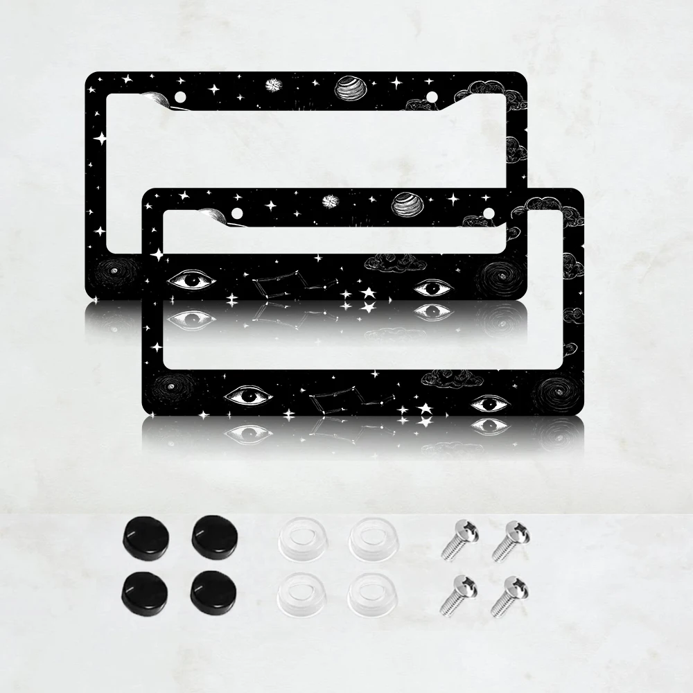 2 шт. черных рамок для номерных знаков с 2 отверстиями, с дизайном «пространство и глаза», американского стандартного размера, алюминиевые, 6x12 дюймов
2 шт. черных рамок для номерных знаков с 2 отверстиями, с дизайном «пространство и глаза», американского стандартного размера, алюминиевые, 6x12 дюймов