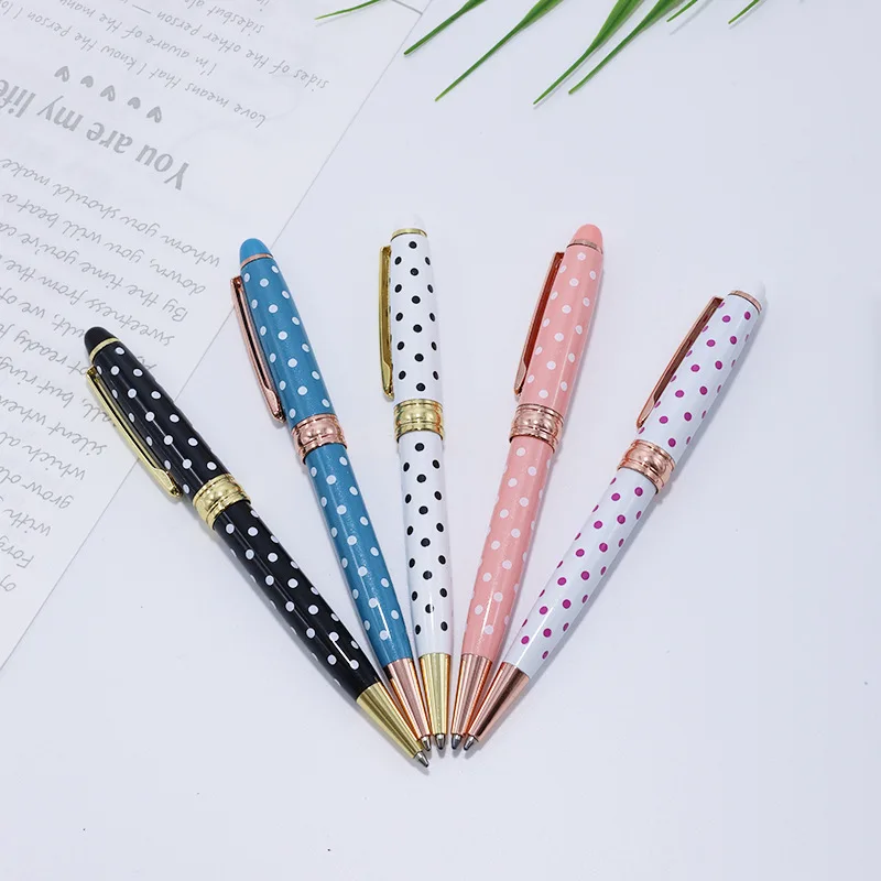 30pcs Luxury Polka Dot Metal Ballpoint Pens Korean Stationery Office Accessories School Supplies Wholesale Metal Pen
30pcs Luxury Polka Dot Metal Ballpoint Pens Korean Stationery Office Accessories School Supplies Wholesale Metal Pen