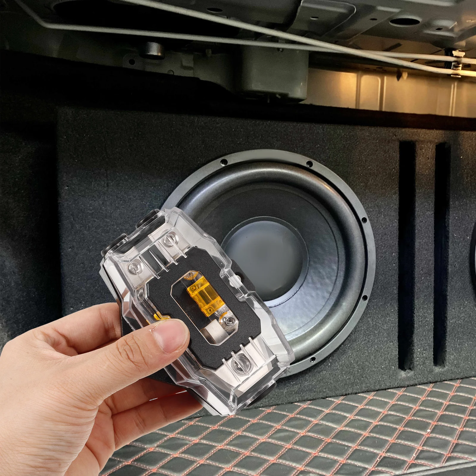 Car Audio Amplifier 80A Holder Block Transparent Cover Stereo Voltage Speaker Distribution Protection
Car Audio Amplifier 80A Holder Block Transparent Cover Stereo Voltage Speaker Distribution Protection