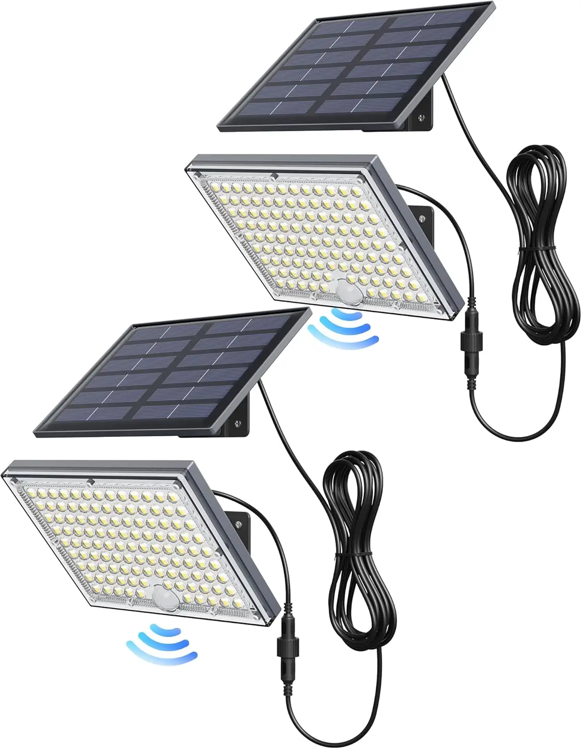 Solar Lights with Motion Sensor, 113 LED Outdoor Flood Lights, Waterproof, 9000K, 16.4ft Cable, 2 Pack
Solar Lights with Motion Sensor, 113 LED Outdoor Flood Lights, Waterproof, 9000K, 16.4ft Cable, 2 Pack