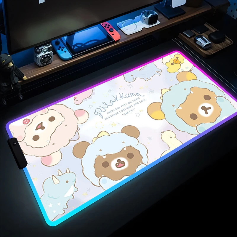 LED Mouse Pad Gamer Cartoon Keyboard Desk Mouse Mat RGB Laptop Rubber Korilakkuma Tapis Souris Gaming Notbook Rilakkuma Mousepad
LED Mouse Pad Gamer Cartoon Keyboard Desk Mouse Mat RGB Laptop Rubber Korilakkuma Tapis Souris Gaming Notbook Rilakkuma Mousepad