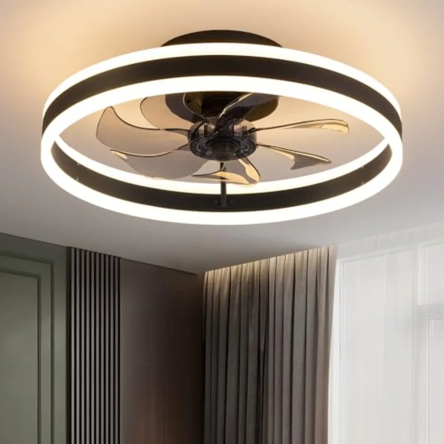 15.8 Low Profile LED Ceiling Fans with Light, Reversible Flush Mount with Remote and 6 Winds Speeds Fan Lighting, 3 Colors Dimm
15.8 Low Profile LED Ceiling Fans with Light, Reversible Flush Mount with Remote and 6 Winds Speeds Fan Lighting, 3 Colors Dimm