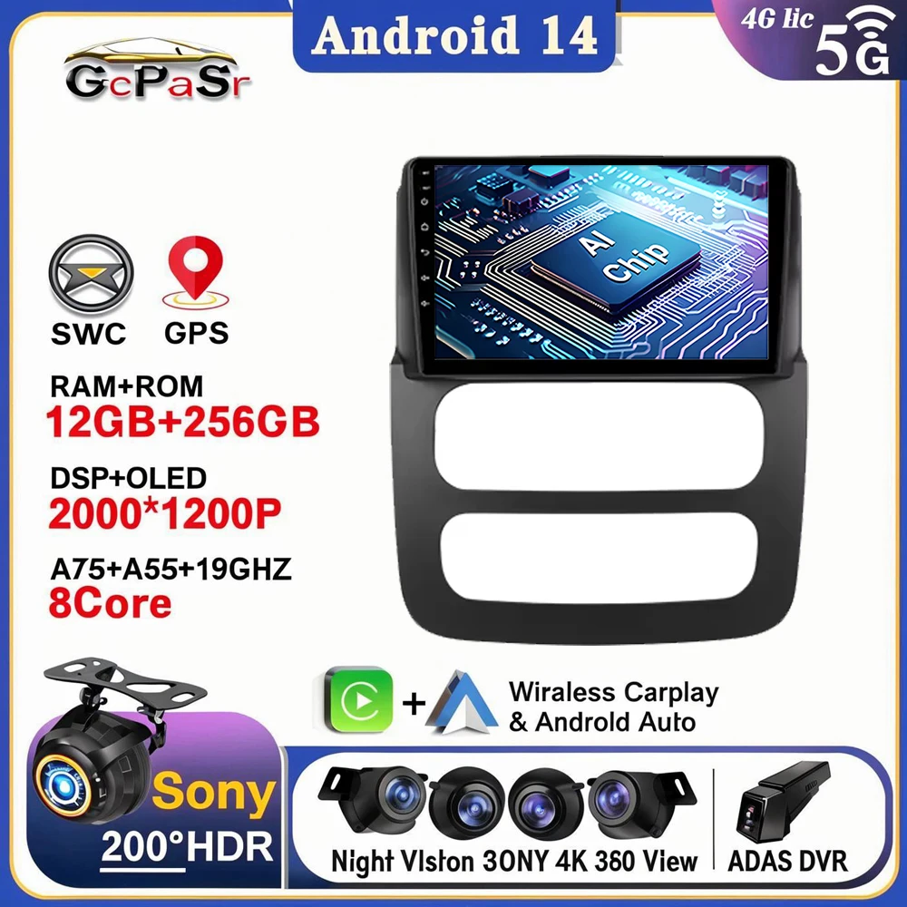 Auto Radio Android 14 For Dodge Ram 3 DR DH 2001 - 2006 Carplay Navigation Head Unit Multimedia Screen GPS No 2Din DVD Screen
Auto Radio Android 14 For Dodge Ram 3 DR DH 2001 - 2006 Carplay Navigation Head Unit Multimedia Screen GPS No 2Din DVD Screen