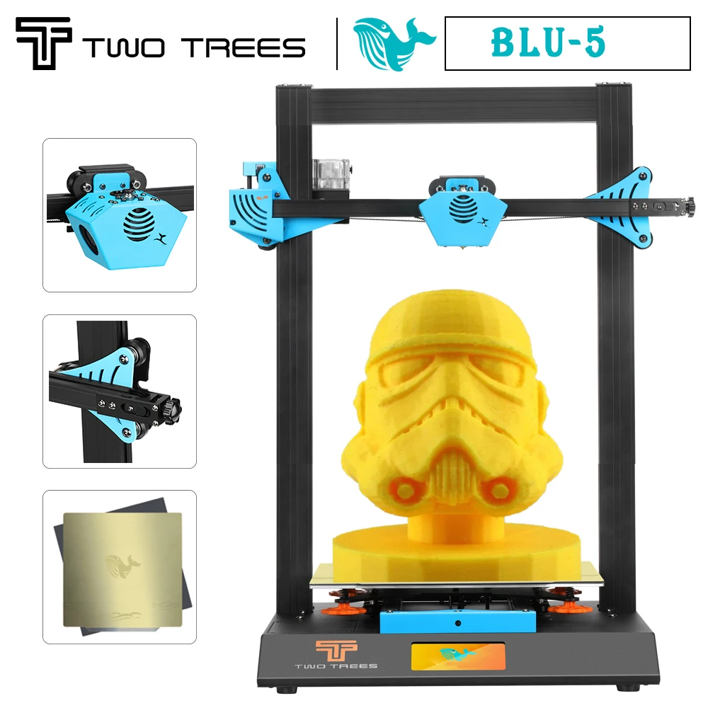 Twotrees Blu-5 3D printer printing speed 10~300mm/s 300 * 300 * 400mm 4.3-inch color touch screen 95% pre installed ultra quiet
Twotrees Blu-5 3D printer printing speed 10~300mm/s 300 * 300 * 400mm 4.3-inch color touch screen 95% pre installed ultra quiet