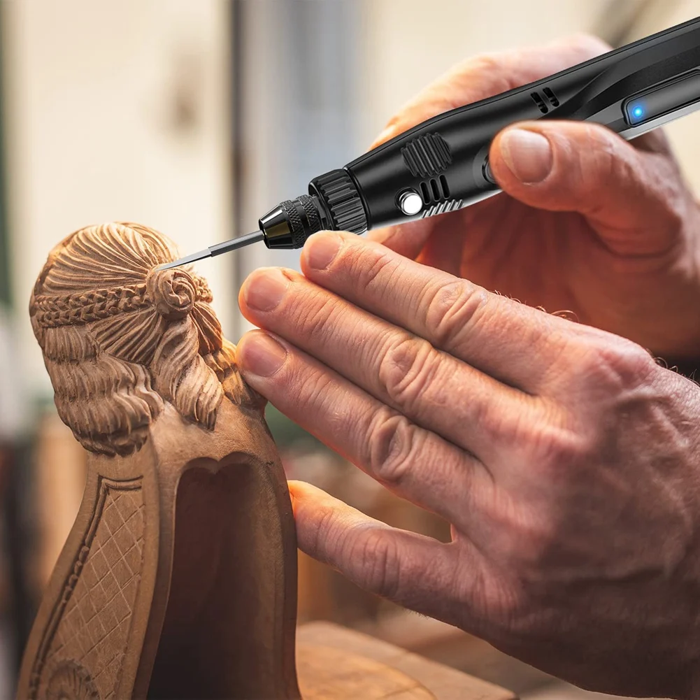 ABJT 7Pc Wood Carving Tools,1/8Inch Shank HSS Engraving Drill Tool Wood Crafts Accessories with 4486 Chuck for Dremel Tool
ABJT 7Pc Wood Carving Tools,1/8Inch Shank HSS Engraving Drill Tool Wood Crafts Accessories with 4486 Chuck for Dremel Tool