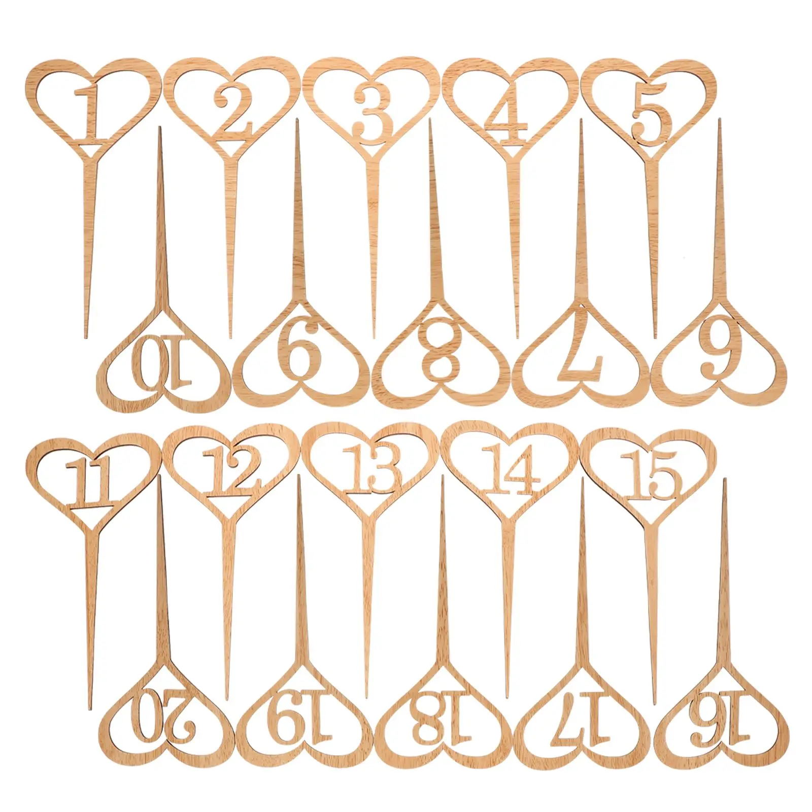20 PCS Heart Shape Wooden Number Tags for Wedding Table Numbers Decor DIY Crafts Party Supplies Seat Card Holder
20 PCS Heart Shape Wooden Number Tags for Wedding Table Numbers Decor DIY Crafts Party Supplies Seat Card Holder