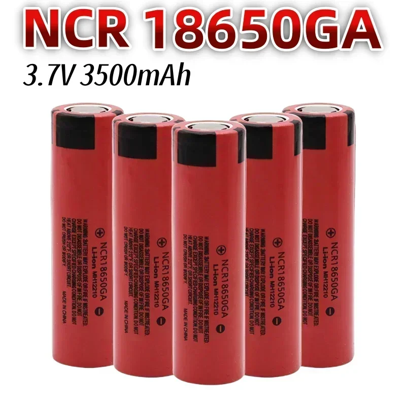 100% new Original NCR 18650GA High Discharge 3.7V 3500mAh 18650 Rechargeable Battery Flashlight Flat-top Lithium Battery
100% new Original NCR 18650GA High Discharge 3.7V 3500mAh 18650 Rechargeable Battery Flashlight Flat-top Lithium Battery