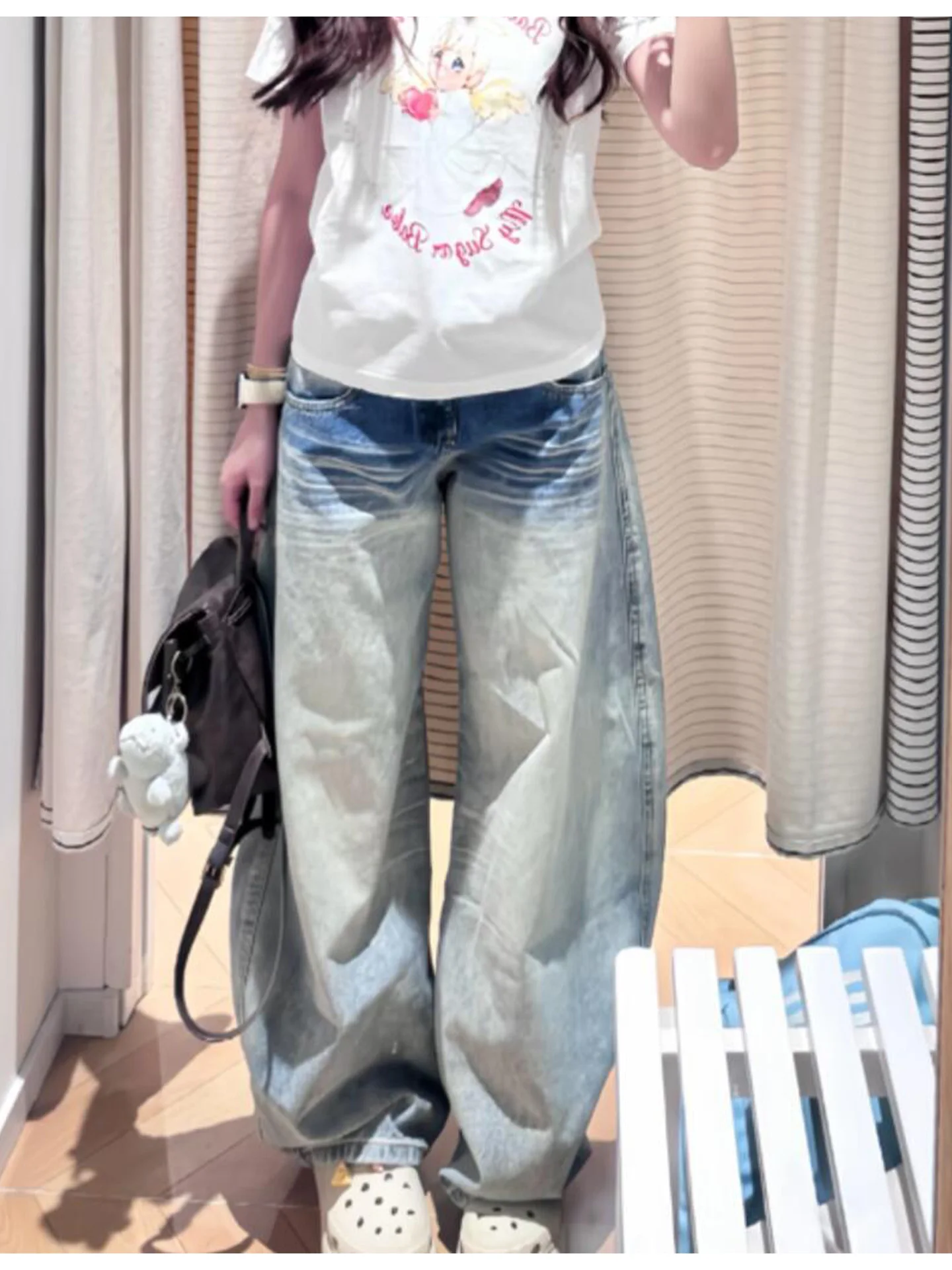 plus Size Light Blue Denim Pants High Waist Wide Leg Casual Trousers for Women plus Size MM Summer New Style Knife Jeans
plus Size Light Blue Denim Pants High Waist Wide Leg Casual Trousers for Women plus Size MM Summer New Style Knife Jeans